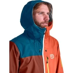 Ortovox 3L Ortler Hardshelljacke Herren Clay Orange -Günstiges Berggeist Geschäft 56062203605c Ortovox Ortler Jkt M orange