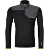 Ortovox Fleece Light Zip Neck Pullover Herren Black Raven