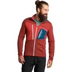 Ortovox Fleece Grid Jacke Herren Clay Orange -Günstiges Berggeist Geschäft 56662206228c Ortovox Fleece Jkt M orange