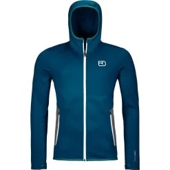 Ortovox Fleece Hoody Herren Petrol Blue