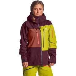 Ortovox 3L Deep Shell Freeride-Jacke Damen Dark Wine -Günstiges Berggeist Geschäft 59062204109c Ortovox Deep Shell W wine