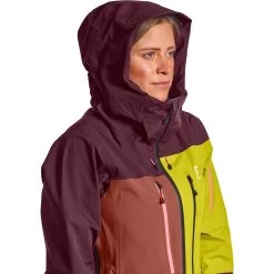 Ortovox 3L Deep Shell Freeride-Jacke Damen Dark Wine -Günstiges Berggeist Geschäft 59062204109e Ortovox Deep Shell W wine