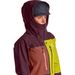 Ortovox 3L Deep Shell Freeride-Jacke Damen Dark Wine -Günstiges Berggeist Geschäft 59062204109f Ortovox Deep Shell W wine