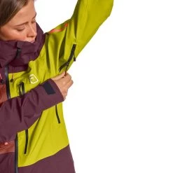 Ortovox 3L Deep Shell Freeride-Jacke Damen Dark Wine -Günstiges Berggeist Geschäft 59062204109g Ortovox Deep Shell W wine