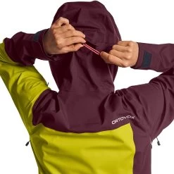 Ortovox 3L Deep Shell Freeride-Jacke Damen Dark Wine -Günstiges Berggeist Geschäft 59062204109h Ortovox Deep Shell W wine