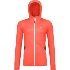 Ortovox Fleece Hoody Damen Coral