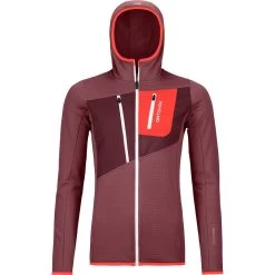 Ortovox Fleece Grid Hoody Damen Mountain Rose