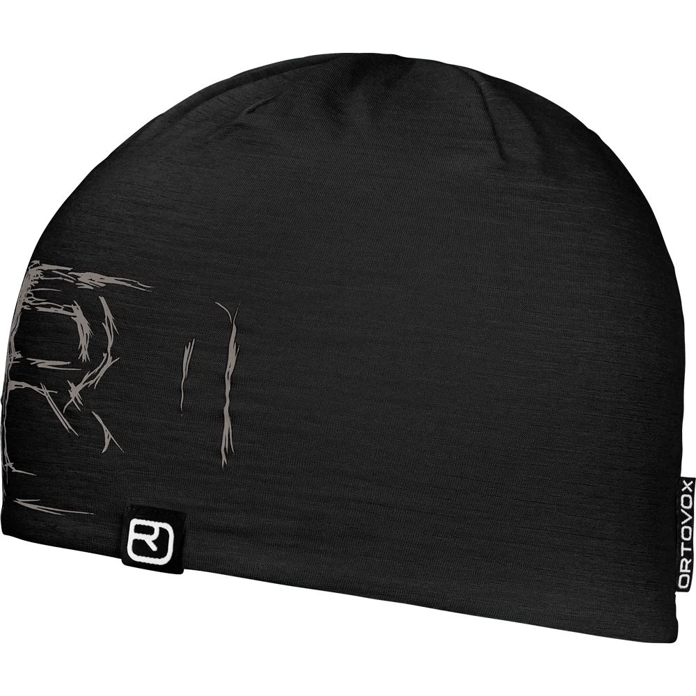 Ortovox 120 Tec Logo Beanie Black Raven 1 Ortovox 120 Tec Logo Beanie Black Raven