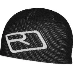 Ortovox Merino Logo Knit Beanie Unisex Black Raven