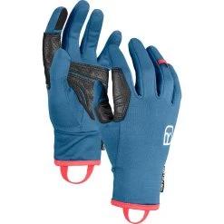 Ortovox Fleece Light Fingerhandschuhe Damen Mountain Blue